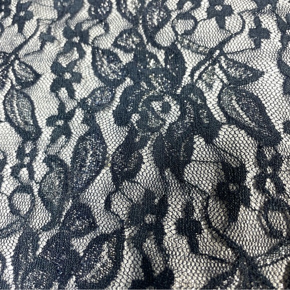 NWOT Blue Glittery Lace Dress Scallop Sweep - Picture 2 of 9